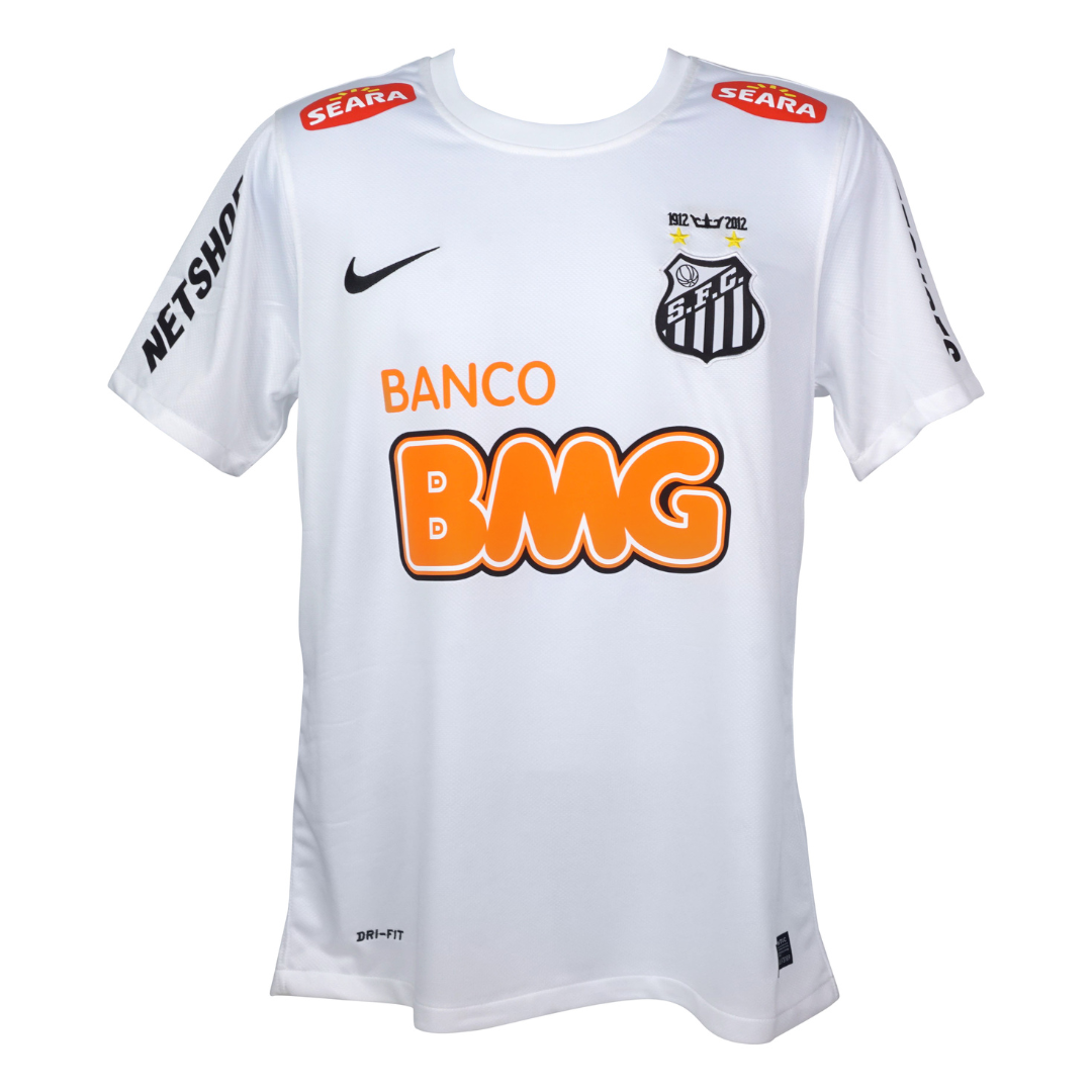 Neymar Jr Signed Santos FC Home Soccer Jersey #11 with Beckett COA